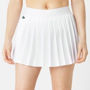 Like New Lacoste White Pleated Tennis Skirt Sz 6